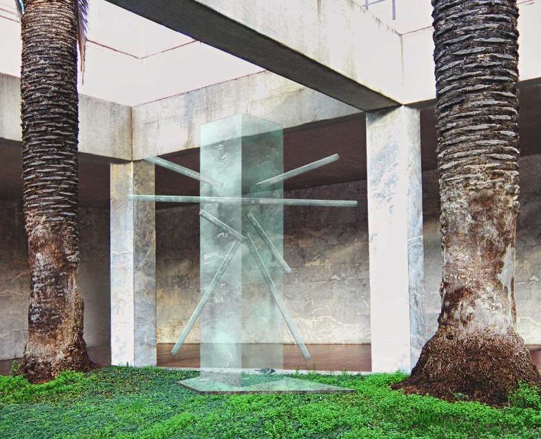 shoah memorial - Glass Sculpture-second Version 